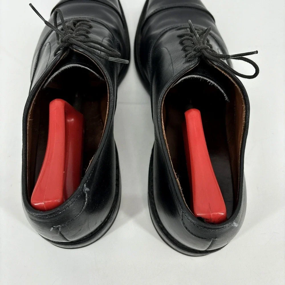 Mens 11.5‎ B Allen Edmonds Park Avenue Black Cap Toe Oxford Dress Shoes USA